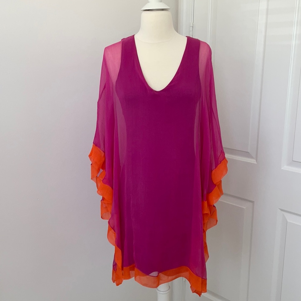 Analili Silk Magenta dress
